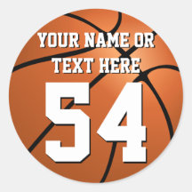 Nome personalizado de basquete Número de etiqueta 