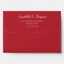Nome Personalizado de Casamento de Cor Vermelha El