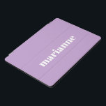 Nome Personalizado de Cor Sólida Roxa de Lavanda C<br><div class="desc">Cobrir iPad Pro Solid Color roxo de Lavanda branca</div>
