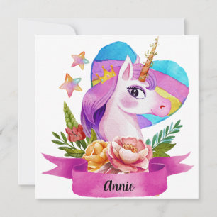 Nome Personalizado de Coração Unicórn de Cuta de C