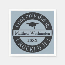 Nome personalizado de graduação e guardanapos de p