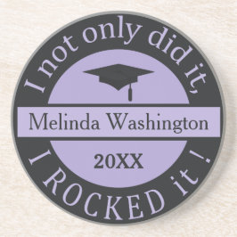 Nome personalizado de graduação e porta copos de a