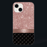 Nome Personalizado de Luxo Preto Glitter Dourado M<br><div class="desc">Capas de iphone moderna de nomes personalizados de luxo preto brilhante Dourado.</div>
