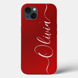 Nome Personalizado de Metálico Vermelho Moderno