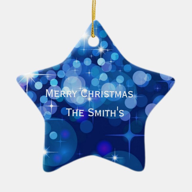 Nome Personalizado de Ornamento da Estrela de Nata (Frente)