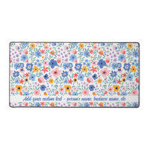 Nome Personalizado de Padrão Floral Colorido Bonit