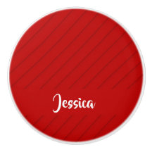 Nome personalizado de plástico diagonal vermelho t