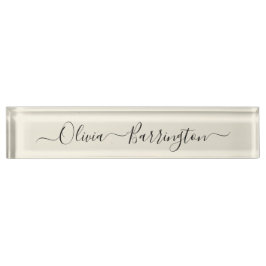 Nome Personalizado de Script Branco Mínimo Moderno