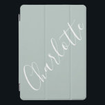 Nome Personalizado de Script Minimalista Dusty Blu<br><div class="desc">Nome da Tipografia de Script Minimalista no Caso Dusty Blue iPad</div>