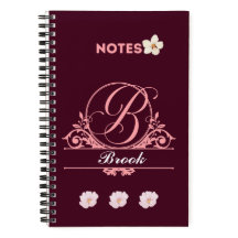 Nome Personalizado Design Floral no Borgonha