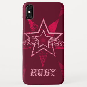 Nome personalizado do Angel Star ruby capas de iph