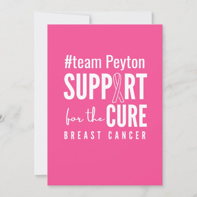 nome personalizado do cancer de mama Anúncio de co (Frente)