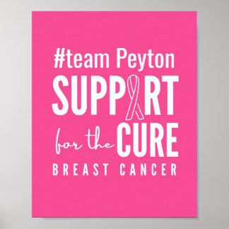 nome personalizado do cancer mama Poster Impressão