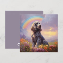 Nome personalizado do coquetel Spaniel Dog Rainbow
