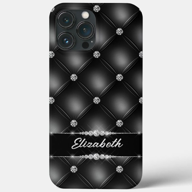 Nome Personalizado do Diamante do Sparkle Black Bl (Verso)