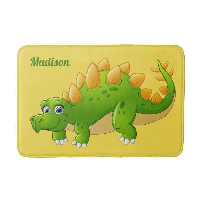 Nome personalizado do dinossauro bonito e tapetes  (Frente)