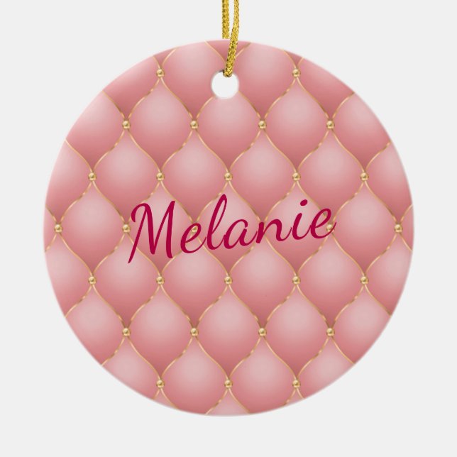 Nome Personalizado do Enfeites de natal de Ouros D (Frente)
