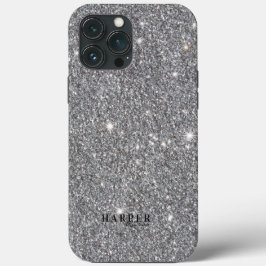 Nome Personalizado do Gradiente da Glitter Silver