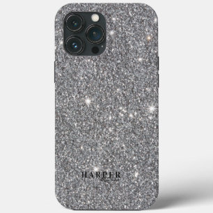 Nome Personalizado do Gradiente da Glitter Silver
