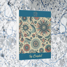 Nome Personalizado do Logotipo de Motifs Floral de