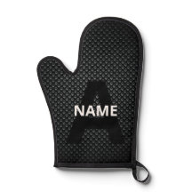 Nome personalizado do monograma Textura em preto e
