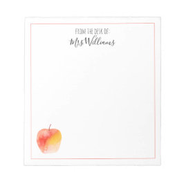 Nome Personalizado do Professor Bloco de Notas da 