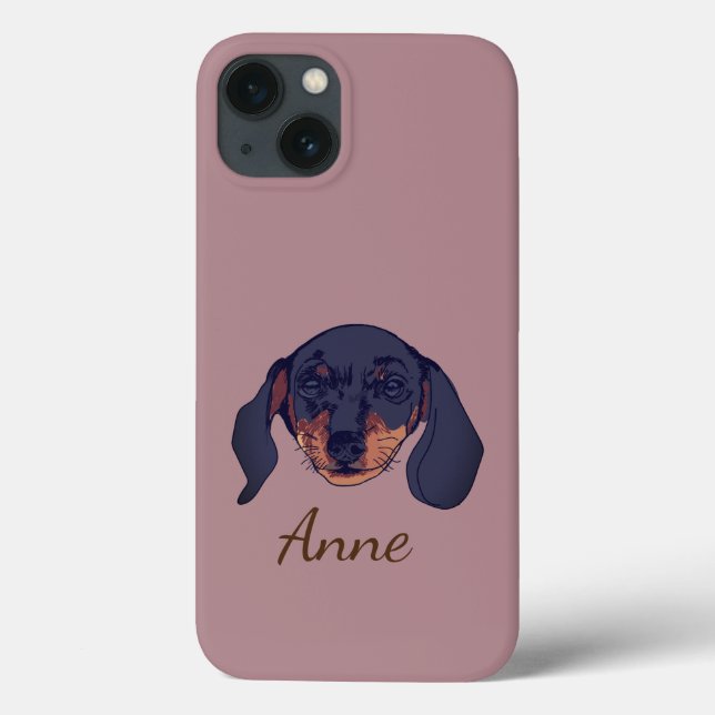Nome Personalizado do Retrato do Dachshund dog (Verso)