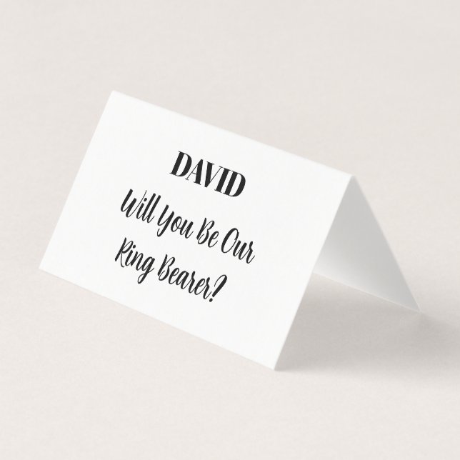 Nome Personalizado do Ringbearer Casamento Mínimo  (Frente)