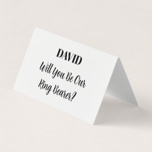 Nome Personalizado do Ringbearer Casamento Mínimo 