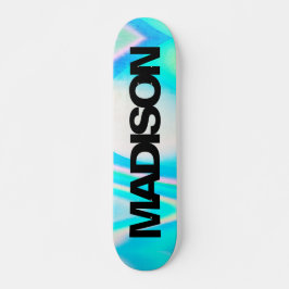 Nome personalizado do skate Turquoise Blue Wave