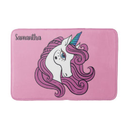 Nome personalizado do Unicorn em branco e tapetes 