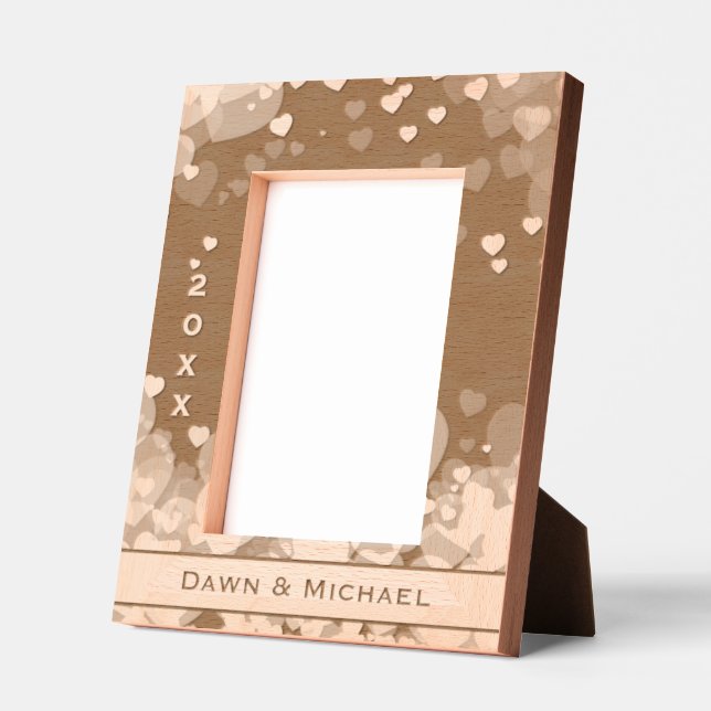 Nome Personalizado e Ano Corações Românticos (Left)