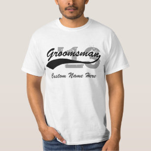 Nome Personalizado e Camisa T do Padrinho de casam