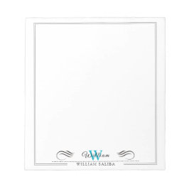 Nome personalizado e Monograma Bloco de notas de 5