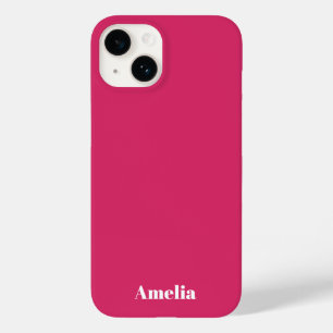 Nome Personalizado em roteiro branco fúcsia modern