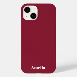 nome personalizado em roteiro branco grená moderno