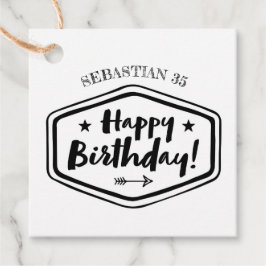 NOME personalizado Etiqueta de Aniversário da IDAD