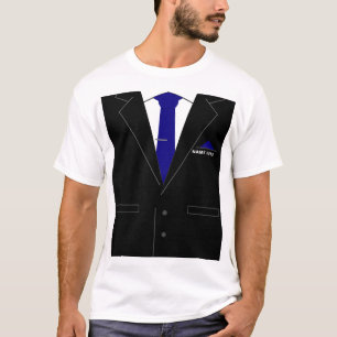 Nome Personalizado Faux Suit Business T-Shirt