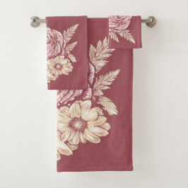 Nome personalizado Flor Conjunto de toalhas de Ilu