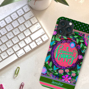 Nome Personalizado Floral Bonito Cotação Feliz