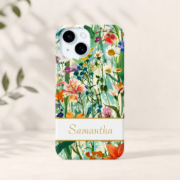 Nome Personalizado Floral Jardim Elegante