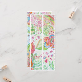 Nome Personalizado Flores Whimsical Dois Marcadore