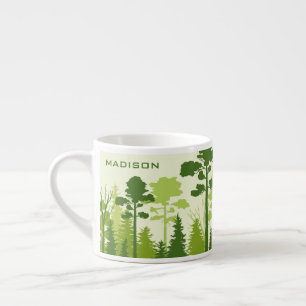 Nome personalizado Floresta Verde - caneca espress