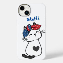 Nome personalizado gato branco adormecido