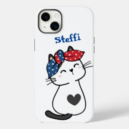 Nome personalizado gato branco adormecido