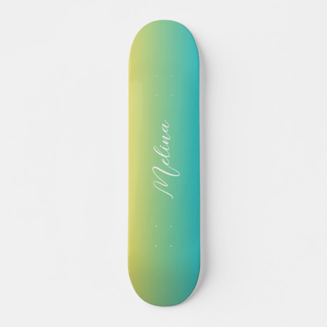 nome personalizado gradiente skateboard (Frente)