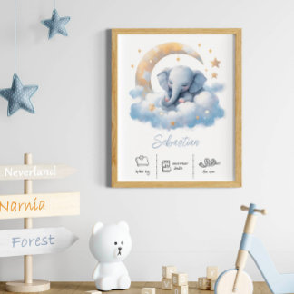 Nome personalizado, impressão de arte de viveiro d