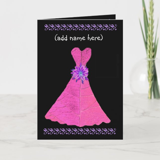 Nome personalizado - JUNIOR BRIDESMAID Cartão cor- (Frente)