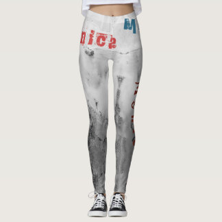 Nome personalizado Leggings de Pastel Preto