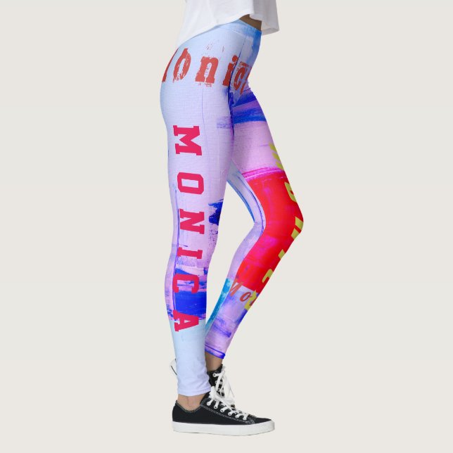 Nome personalizado Leggings do arco-íris (Direita)